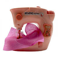 Швейна машинка на батарейках (ПЕРСИКОВА), шинет, підсвітка, нитки, тканина, сантиметр, інструкція, у коробці