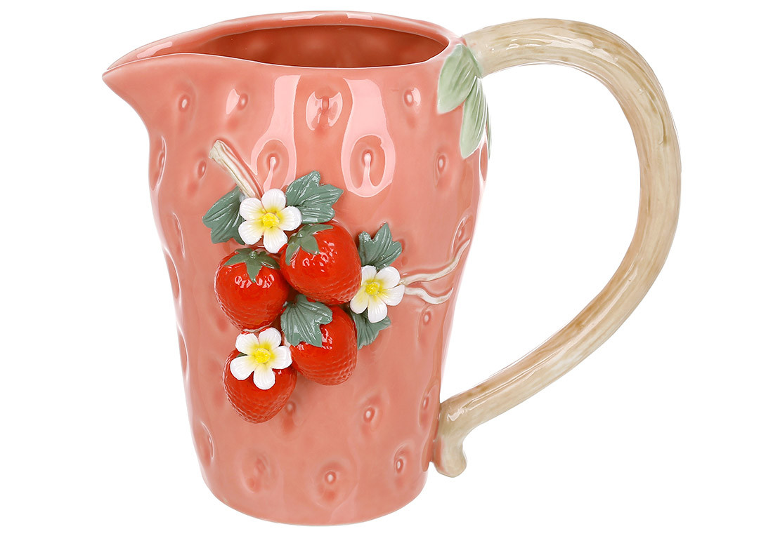 Ваза - глечик порцеляновий Strawberry 26*17*22.5см ТОВАР ВІД ВИРОБНИКА