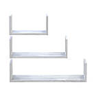 Комплект полиць Doros Філ Дуб Крафт Білий 3 шт. 30/45/60х15х15 DRS-011646