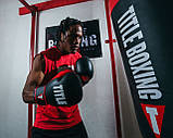 Боксерські рукавиці TITLE Dynamic Strike, Червоні, шкіряні, 14 унцій (397г.) для спортсменів 80-90 кг. + бинти, фото 9