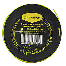 Ліска для тримерів у бухті Кентавр (кручений квадрат) 2,4 мм × 3LB (319 м), фото 3