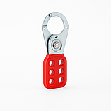 Блокувальна скоба LOTO сталева з нейлоновими накладками, 25 мм, до 6 замків, 12 шт в упаковці, фото 2