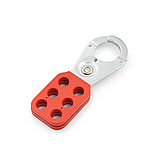 Блокувальна скоба LOTO сталева з нейлоновими накладками, 25 мм, до 6 замків, 12 шт в упаковці, фото 3