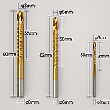Набір східчастих свердел HSS з титановим покриттям у кейсі, 6 шт для металу, дерева, пластику, фото 4