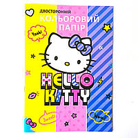 Набір кольорового паперу А4, 7 кольорів,14 аркушів, двохсторонній Hello Kitty