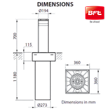 Боллард BFT STOPPY B 200/700, фото 2