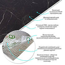 Самоклеюча вініловая плитка в рулоні 600х3000х2мм Мат SW-00002974, фото 2