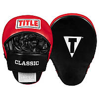 Лапи боксерські TITLE Classic Charge Punch Mitts Black/Red