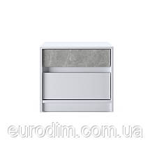 Тумба приліжкова Еверест Стайл-500 50,2х39х44,2 см Німфея Альба (білий)/Бетон (DTM-071154), фото 4