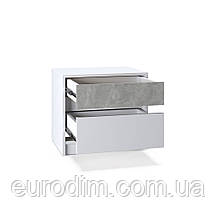 Тумба приліжкова Еверест Стайл-500 50,2х39х44,2 см Німфея Альба (білий)/Бетон (DTM-071154), фото 5