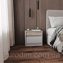 Тумба приліжкова Еверест Стайл-500 50,2х39х44,2 см Кашемір/Дуб крафт сірий (DTM-071160), фото 3