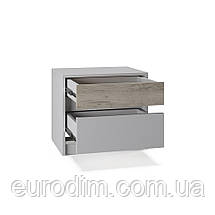 Тумба приліжкова Еверест Стайл-500 50,2х39х44,2 см Кашемір/Дуб крафт сірий (DTM-071160), фото 5