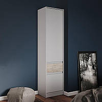 Шафа-пенал закрита з полицями та шухлядою Еверест Стайл-500 50х39х203 см Кашемір/Дуб крафт сірий (DTM-071153)