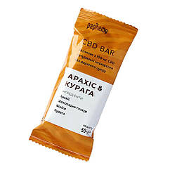 Батончик шоколадний з CBD (канабідіол), арахіс і курага, 100 мг КБД, Pephemp