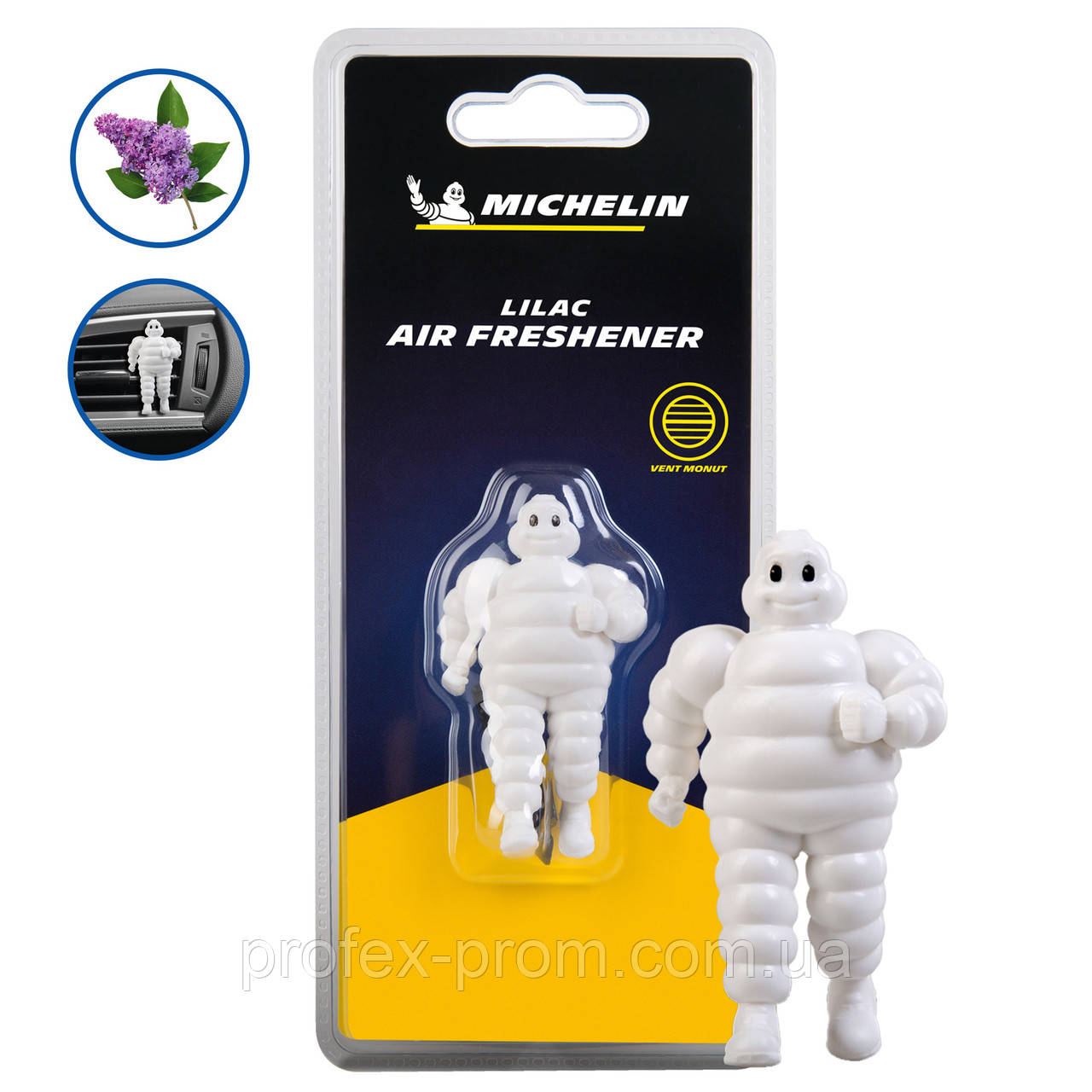 Ароматизатор Бузок Michelin Air Freshener 3D Vent Bib – Lilac (W32026) (шт.), фото 1