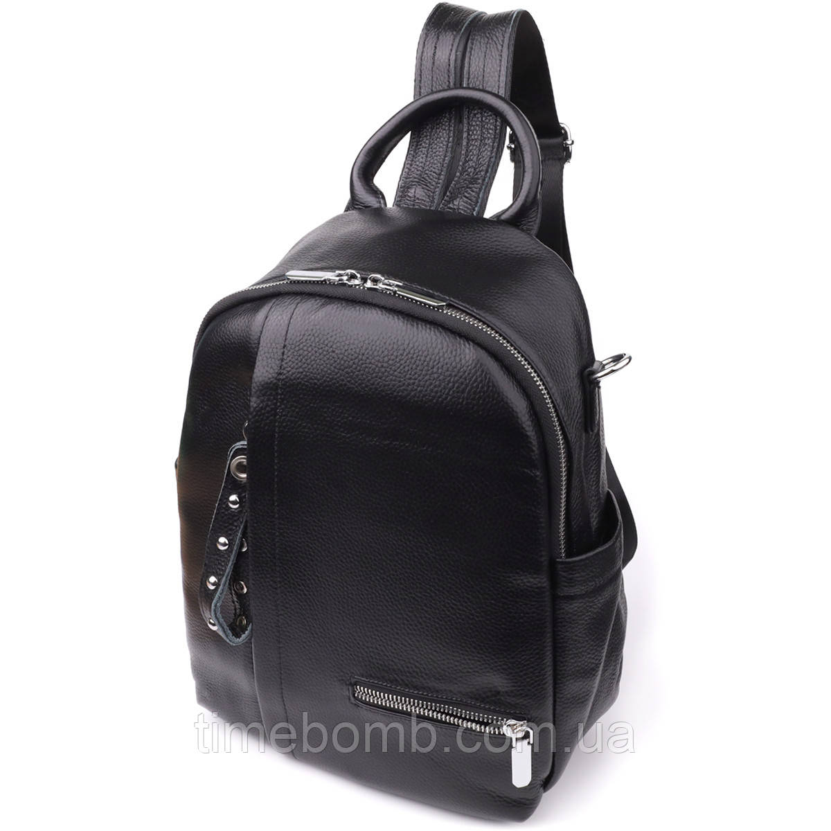 Жіночий рюкзак з натуральної шкіри Vintage 23055 Чорний, фото 1