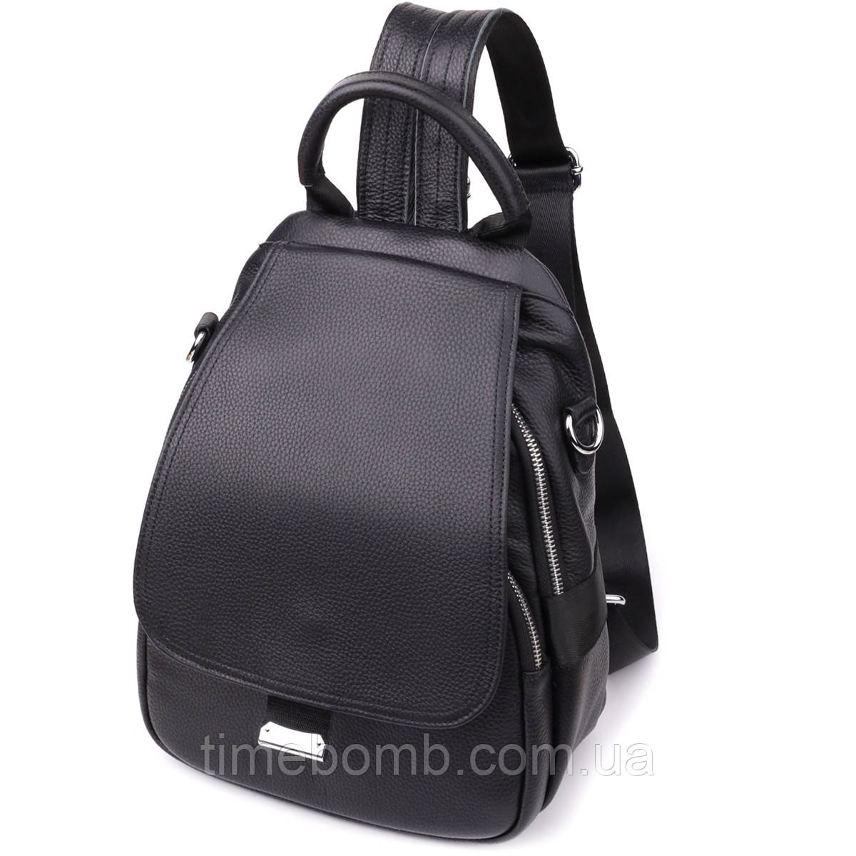 Жіночий рюкзак з натуральної шкіри Vintage 23056 Чорний