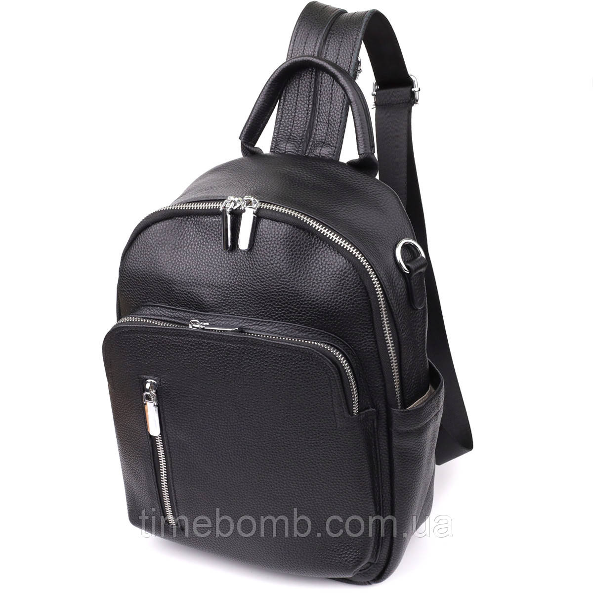 Жіночий рюкзак з натуральної шкіри Vintage 23059 Чорний