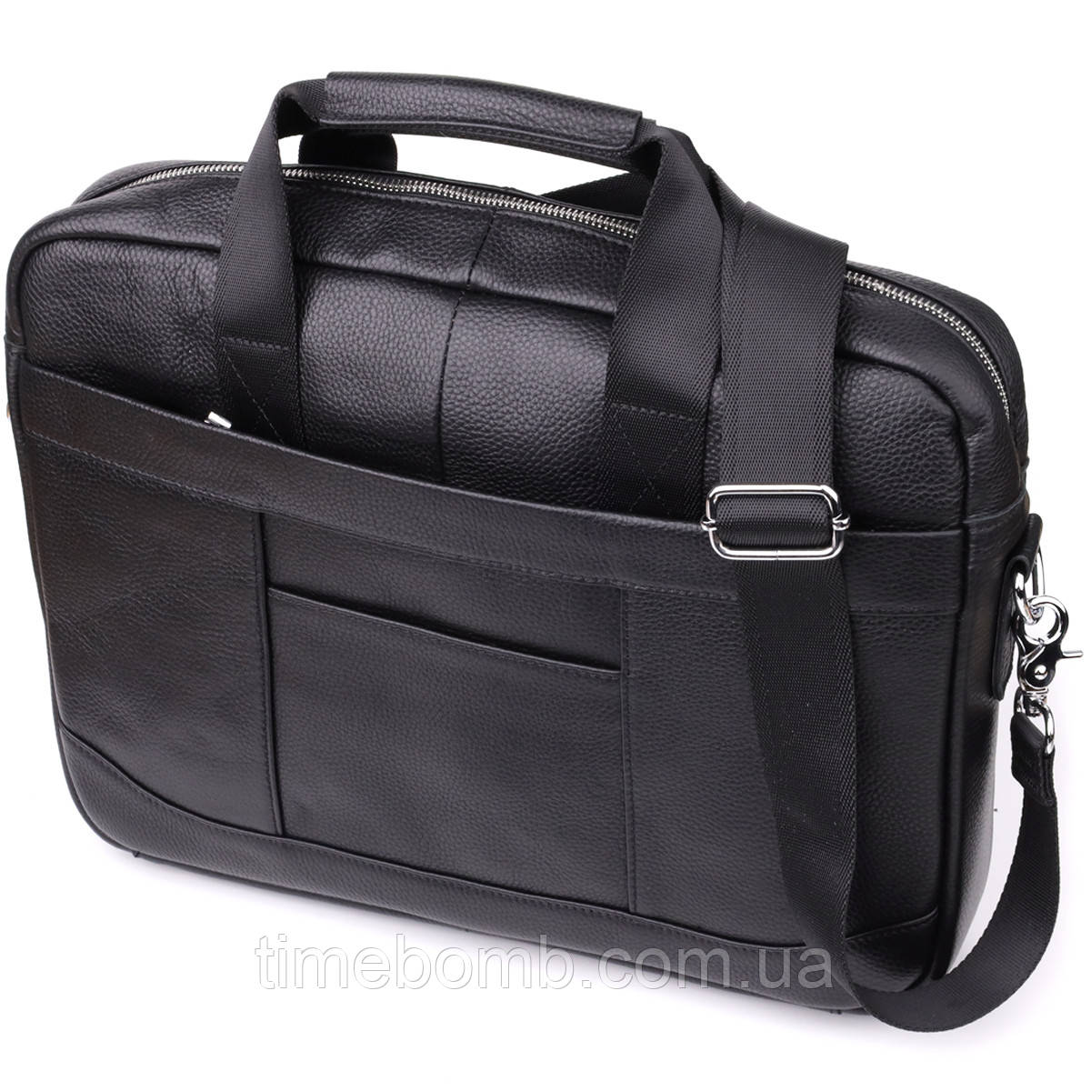 Діловий портфель для чоловіків із натуральної шкіри Vintage 23039 Чорний, фото 1