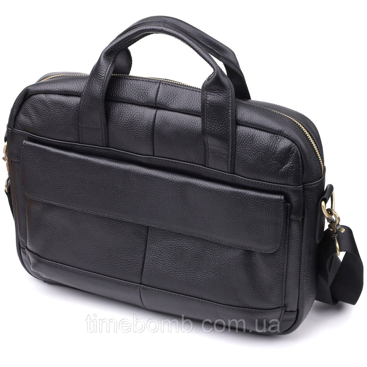 Портфель для чоловіків з натуральної шкіри Vintage 23041 Чорний