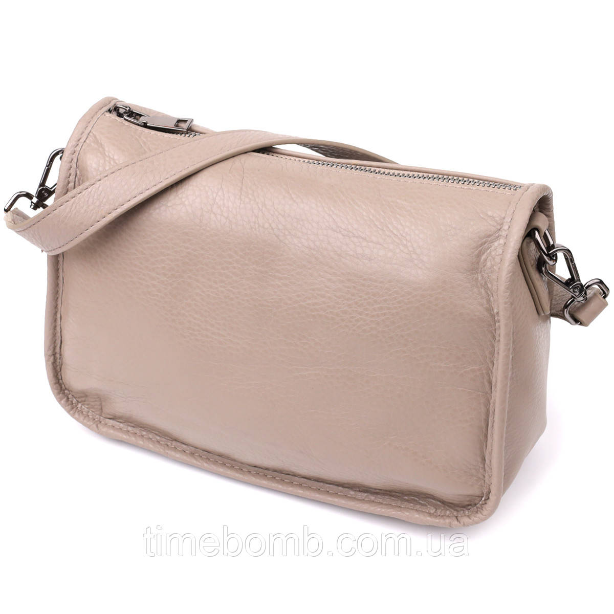 Жіноча сумка на плече з натуральної шкіри Vintage 23002 Темно-сірий