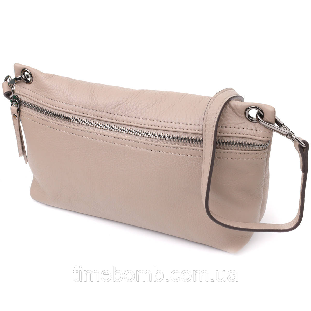 Сумка на плече з натуральної шкіри Vintage 23005 Сірий