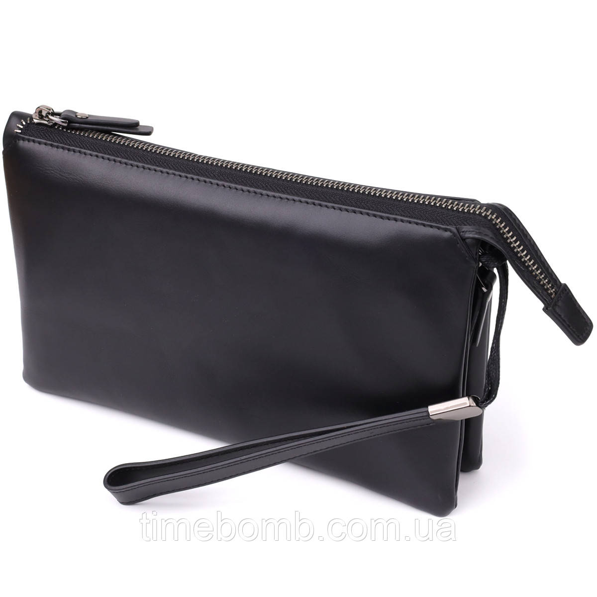 Чоловічий клатч із натуральної шкіри Vintage 23035 Чорний