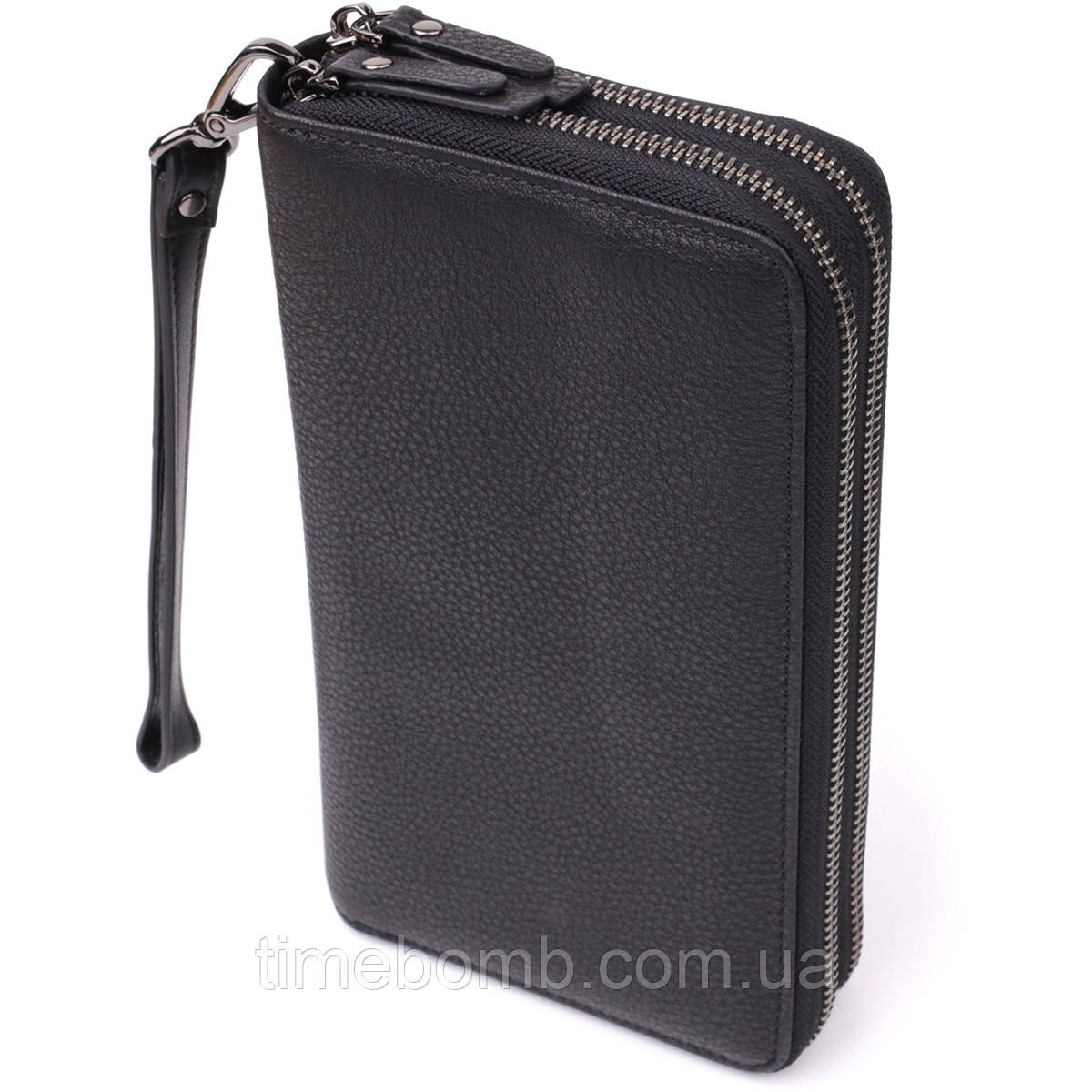 Цікавий чоловічий клатч із натуральної шкіри Vintage 23063 Чорний