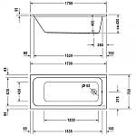 Ванна Duravit D-Code 170x75 литьевой акрил 700671000000000 Германия, фото 5