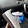 Жіночі кросівки Adidas Samba White Pink Logo  Адідас Самба білі з рожевим замша шкіра демісезон, фото 9