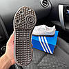 Жіночі кросівки Adidas Samba White Pink Logo  Адідас Самба білі з рожевим замша шкіра демісезон, фото 7