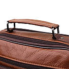 Чоловіча сумка з ручкою для перенесення в руці з натуральної шкіри Vintage 23025 Світло-коричневий, фото 6