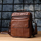 Чоловіча сумка з ручкою для перенесення в руці з натуральної шкіри Vintage 23025 Світло-коричневий, фото 10