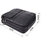 Чоловіча сумка з ручкою для перенесення в руці з натуральної шкіри Vintage 23026 Чорний, фото 3