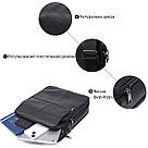 Чоловіча сумка з ручкою для перенесення в руці з натуральної шкіри Vintage 23026 Чорний, фото 4