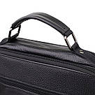 Чоловіча сумка з ручкою для перенесення в руці з натуральної шкіри Vintage 23026 Чорний, фото 5