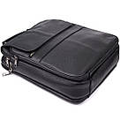 Чоловіча сумка з ручкою для перенесення в руці з натуральної шкіри Vintage 23026 Чорний, фото 6