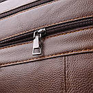 Сумка для чоловіків з ручкою для перенесення в руці з натуральної шкіри Vintage 23028 Коричневий, фото 7