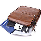 Сумка для чоловіків з ручкою для перенесення в руці з натуральної шкіри Vintage 23028 Коричневий, фото 8