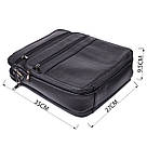 Сумка чоловіча з ручкою для перенесення в руці з натуральної шкіри Vintage 23029 Чорний, фото 3