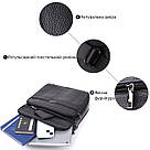 Сумка чоловіча з ручкою для перенесення в руці з натуральної шкіри Vintage 23029 Чорний, фото 4