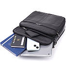 Сумка чоловіча з ручкою для перенесення в руці з натуральної шкіри Vintage 23029 Чорний, фото 8