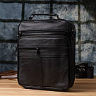 Сумка чоловіча з ручкою для перенесення в руці з натуральної шкіри Vintage 23029 Чорний, фото 9