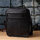 Сумка чоловіча з ручкою для перенесення в руці з натуральної шкіри Vintage 23029 Чорний, фото 10