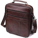Сумка чоловіча з ручкою для перенесення в руці з натуральної шкіри Vintage 23030 Коричневий, фото 2