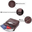 Сумка чоловіча з ручкою для перенесення в руці з натуральної шкіри Vintage 23030 Коричневий, фото 4