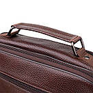 Сумка чоловіча з ручкою для перенесення в руці з натуральної шкіри Vintage 23030 Коричневий, фото 5