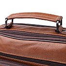 Сумка чоловіча з ручкою для перенесення в руці з натуральної шкіри Vintage 23031 Світло-коричневий, фото 5