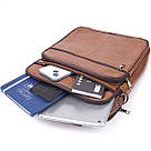 Сумка чоловіча з ручкою для перенесення в руці з натуральної шкіри Vintage 23031 Світло-коричневий, фото 9