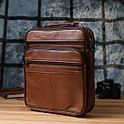 Сумка чоловіча з ручкою для перенесення в руці з натуральної шкіри Vintage 23031 Світло-коричневий, фото 10